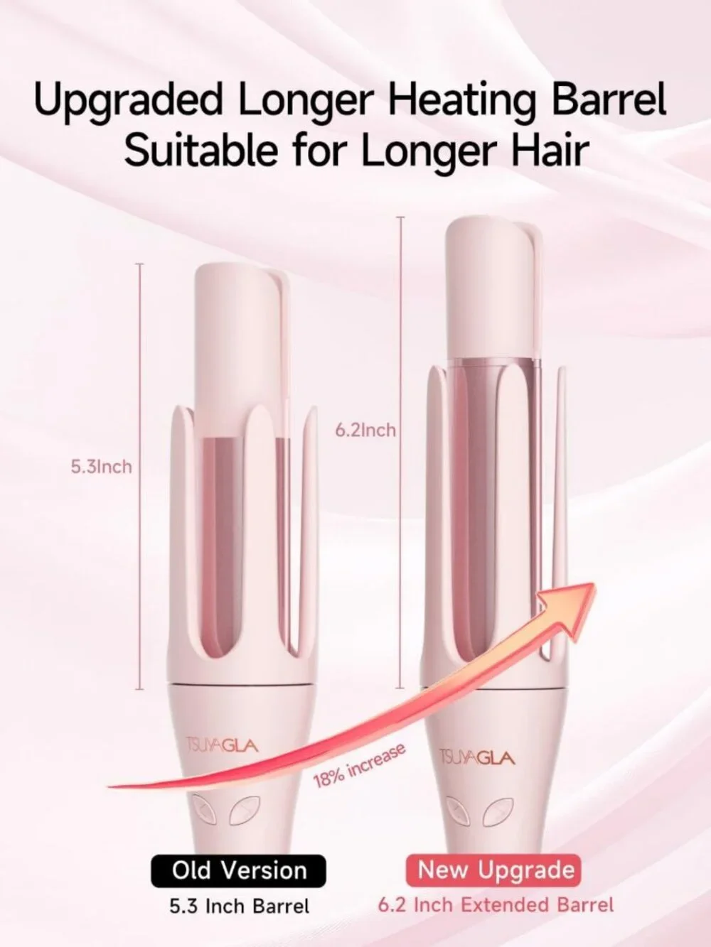 Automatic Curling Iron with Long Barrel - Pro Hair Curler for Effortless Waves